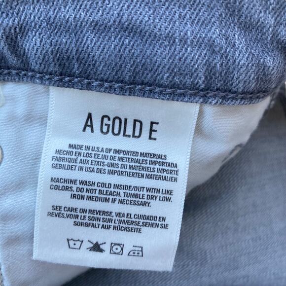 New Agolde Men Gray Wash Denim Distressed Ripped Mid Rise Slim Fit Jeans 32 - Picture 8 of 9